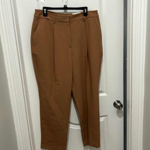 Nine West high rise straight leg trouser tan neutral new with tag - Picture 2 of 3